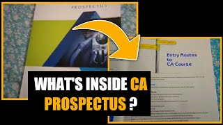 CA Prospectus First Look  Content Information  Zestful Facts [upl. by Aihsekan]