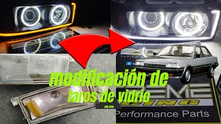 MODIFICACIÓN DE FAROS TOYOTA  faros de vidrios a faros modernos LED [upl. by Yenahpets]