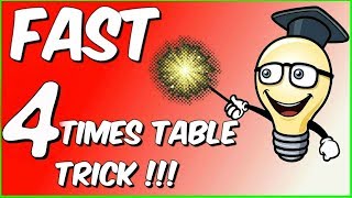 Fast 4 Times Table trick  The Brick Method [upl. by Tallula]