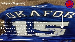 How to Remove Permanent Marker from a Jersey [upl. by Minne247]