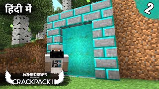 2 Crackpack III  Chisel Sawbench amp Portal for Villagers  Minecraft Crackpack 3 Java  in Hindi [upl. by Skolnik826]