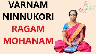 Varnam Ninnukori  Ragam  Mohanam Learning Mode [upl. by Annerol]