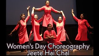 Womens Day Performance  Dance Choreography  Jeete hai Chal  Neerja  Jinal Patel [upl. by Attiuqram2]