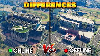 HOW DIFFERENT IS GTA ONLINE FROM GTA 5 SINGLE PLAYER GTA 5 ONLINE VS GTA 5 OFFLINE [upl. by Cade]