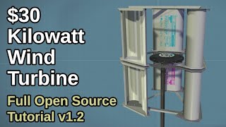 30 DIY Kilowatt Wind Turbine  Build Tutorial v12 [upl. by Reg]