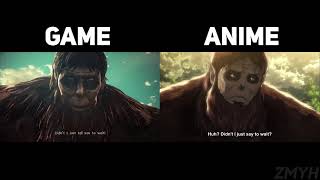 Mike Death  Anime vs Game Attack On Titan 2020 [upl. by Rocco757]