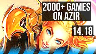 AZIR vs LUX MID  2000 games 1223 Dominating  NA Challenger  1418 [upl. by Ward]