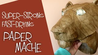 SuperStrong Paper Mache that Dries Really Fast [upl. by Aiker185]