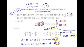 6 Sams Math amp Application경제수학 CL6행렬의 행렬식 [upl. by Chard]