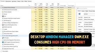 How to Fix Desktop Window Manager dwmexe Consumes High CPU or Memory on Windows 11 [upl. by Adilem282]