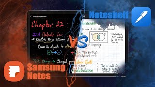 Which is the Best Android Note Taking app  Samsung Notes vs Noteshelf 2020 [upl. by Ahsinert]