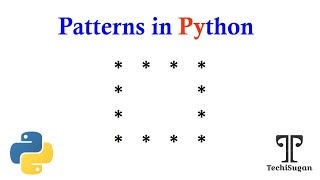 02  Python Tutorial  Python Programming Tutorial for Beginners  Hollow Square pattern printing [upl. by Ecinnej]