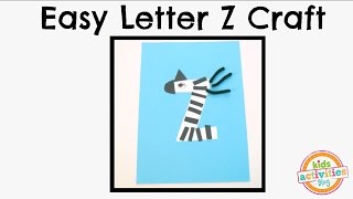 Easy Letter Z Craft  Preschool Alphabet Resource [upl. by Oloap752]