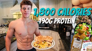 Full Day of Eating 1800 Calories  Easy High Volume and High Protein Diet for Weight Loss [upl. by Constancia]