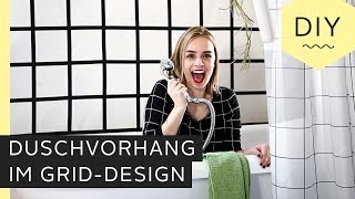 DIY Duschvorhang angesagtes WindowpaneGrid Muster verleihen  Roombeez – powered by OTTO [upl. by Annav391]