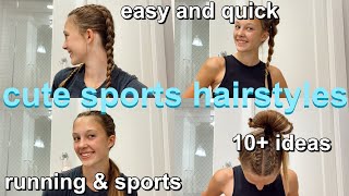 RUNNING HAIRSTYLES  cute and easy hairstyles for sports and working out [upl. by Ike]