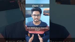 Are Skillshare Courses Free  Question  20  skillsharecourses [upl. by Milda207]