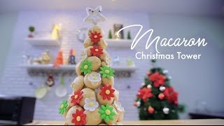 Macaron Christmas Tower By Chef Nicole [upl. by Jezabelle]