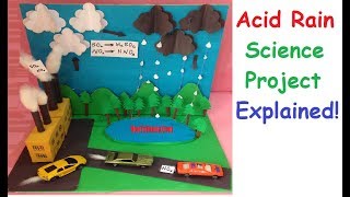 Acid Rain Science Project Explained for Science exhibition  howtofunda [upl. by Animrelliug256]