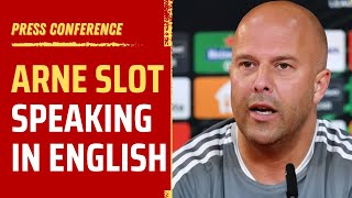 Arne Slot  New Liverpool manager speaking in English [upl. by Birkle]