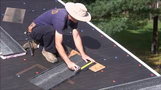 How to install dimensional shingles on a roof and in a valley [upl. by Eissed]