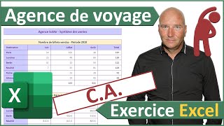 Agence de voyage Exercice Excel débutant [upl. by Leverick]