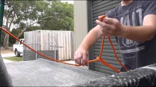 How To Tie A Truckies  Truckers Hitch HD [upl. by Aehta]