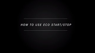 How to use Eco StartStop [upl. by Oinotnaesoj484]