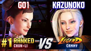 SF6 ▰ GO1 1 Ranked ChunLi vs KAZUNOKO Cammy ▰ High Level Gameplay [upl. by Moses]