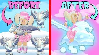 Turning My Legendary Frost Dragons Into NEON Frost Dragons In Adopt Me Roblox [upl. by Max]