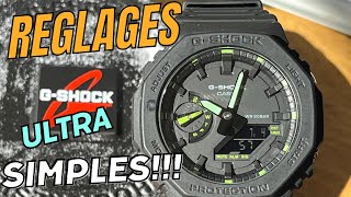 Casio GShock  Régler Les Aiguilles  Régler Lheure Analogique Réglage en Français [upl. by Eiwoh613]