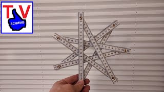 Zollstock Stern Trick Meterstab folding ruler star tricks yardstick Anleitung tutorial  version 2 [upl. by Lorianna]