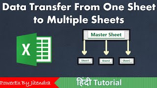 Transfer Data From One Sheet to Multiple Sheets Automatically in Excel Hindi [upl. by Tnarg945]