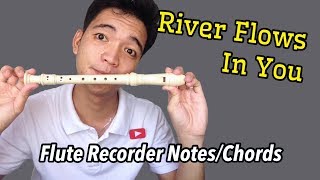 RIVER FLOWS IN YOU EASY FLUTE RECORDER TUTORIAL WITH LETTER NOTES [upl. by Aeriell478]