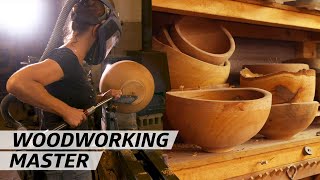 How a Woodworking Master Makes Bowls — Handmade [upl. by Nnyltiak]