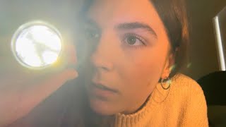 ASMR  Quick Eye Exam 🔎 1 or 2 colour test follow light focus measuring how many fingers [upl. by Entruoc]