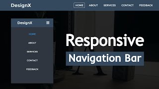 Responsive Navigation Menu Bar using HTML CSS amp JavaScript [upl. by Aivyls]