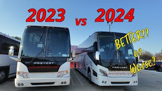 Driving a brand new 2024 Prevost H345  Old VS New [upl. by Leffert252]