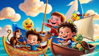 Row row row your boat rowrowrowyourboat kidsvideo [upl. by Solis]