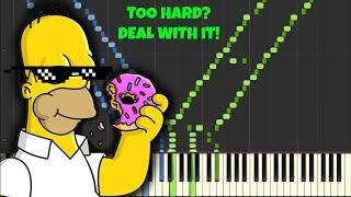 The Simpsons Theme INSANE Piano Tutorial Synthesia [upl. by Nuawd]