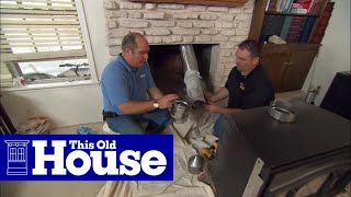 How to Install a WoodBurning Fireplace Insert  This Old House [upl. by Lothair]