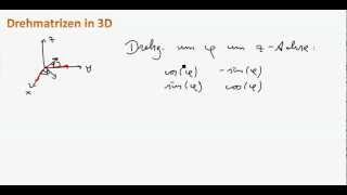 Mathe I 23  Drehmatrizen im Dreidimensionalen [upl. by Chavez]