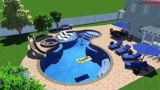 3D Swimming Pool Design Software JOE TARULLI  3D Pool Render amp Design [upl. by Hajed]