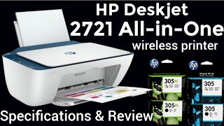 HP Deskjet 2721 All in One wireless Printer Full specification amp Review [upl. by Steffy197]