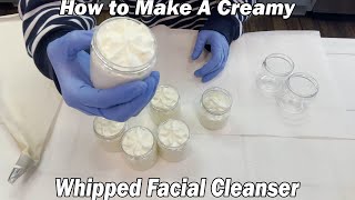 How To Make a Foaming Cream Facial Cleanser Whipped DIY Tutorial Face Wash [upl. by Delamare608]