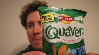 Walkers Quavers Salt and Vinegar Review  Taste Test [upl. by Inafets]