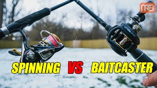 Spinning Rod Vs Baitcasting Setup Fishing Rod Basics [upl. by Eniloj]