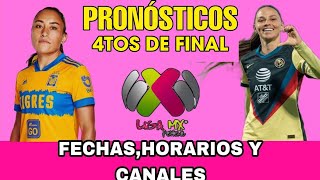 CUARTOS DE FINAL LIGA MX FEMENIL APERTURA 2024 FECHAS HORARIOS Y CANALES [upl. by Pollock329]