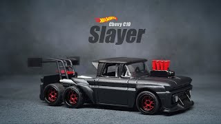 Hot Wheels Custom Chevy C10 Slayer by Tolle Garage [upl. by Adnarrim]