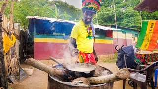 The Boss of RASTA JAMAICAN FOOD 🇯🇲 Legendary Ras Mokko at RasKitchen  Jamaica [upl. by Rehpinej]